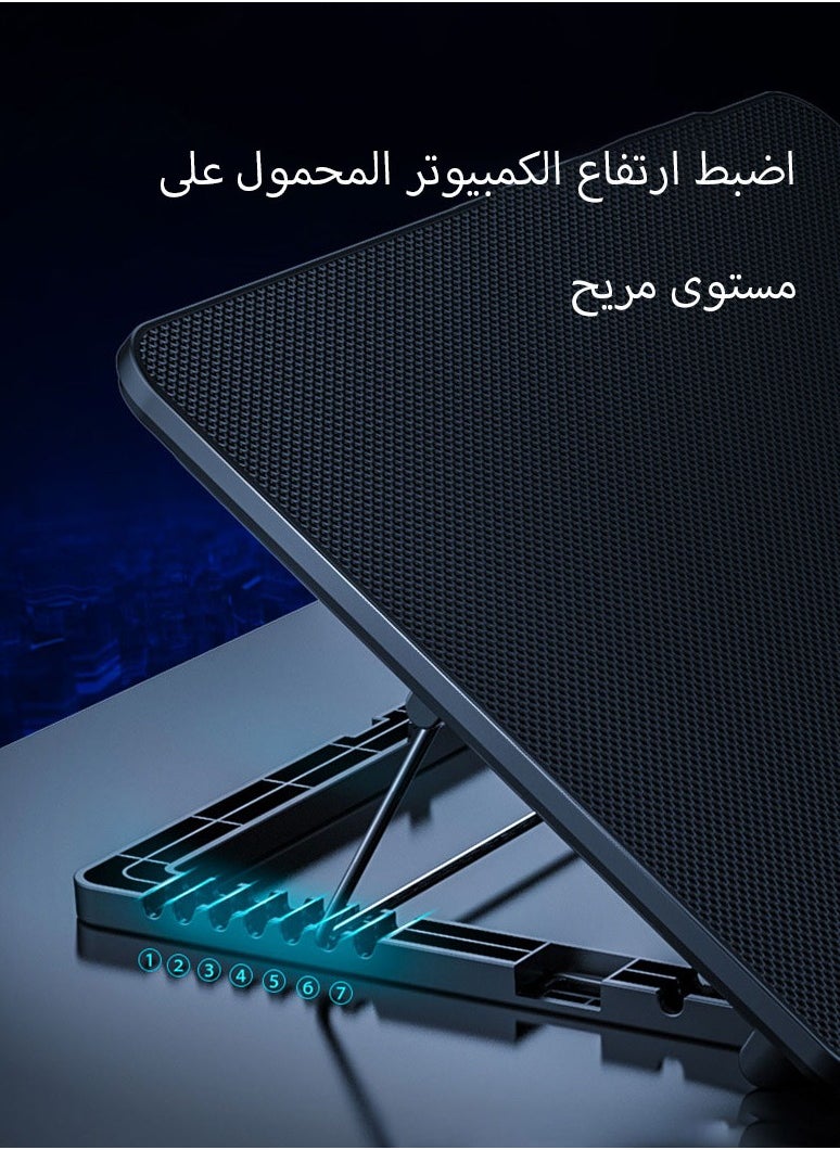 Necomi Laptop Cooling Pad with 10 Fans, Blue LED Lights, Adjustable Fan Speed, High Performance Cooling Fan  - Image 5