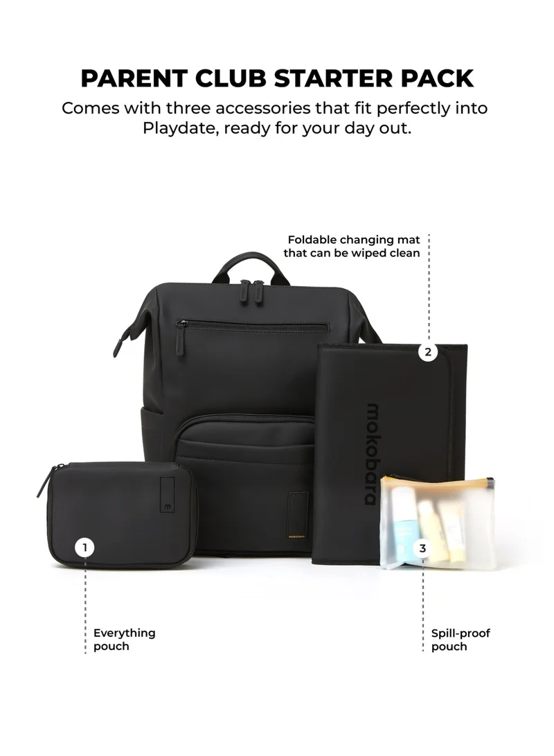موكوبارا للتجارة ذ.م.م The Playdate Diaper Backpack - 10 kg Capacity, Premium Soft-Touch Polyurethane Material | Bedtime Story