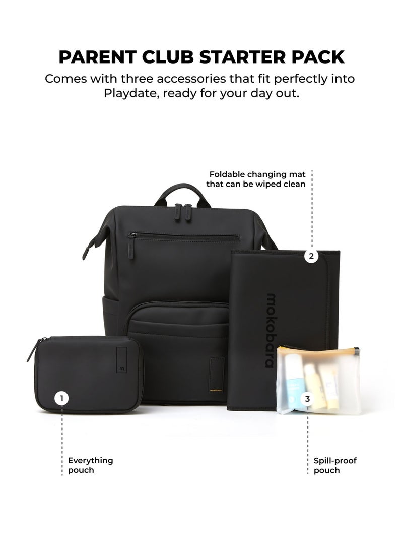 Mokobara The Playdate Diaper Backpack - 10 kg Capacity, Premium Soft-Touch Polyurethane Material | Bedtime Story - Image 4
