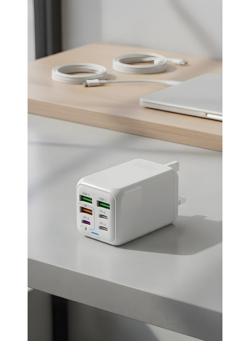 أضف هذا شاحن متعدد الأجهزة بقوة 150 واط، 6 منافذ، قابس بريطاني، محول سفر ذكي - Image 4