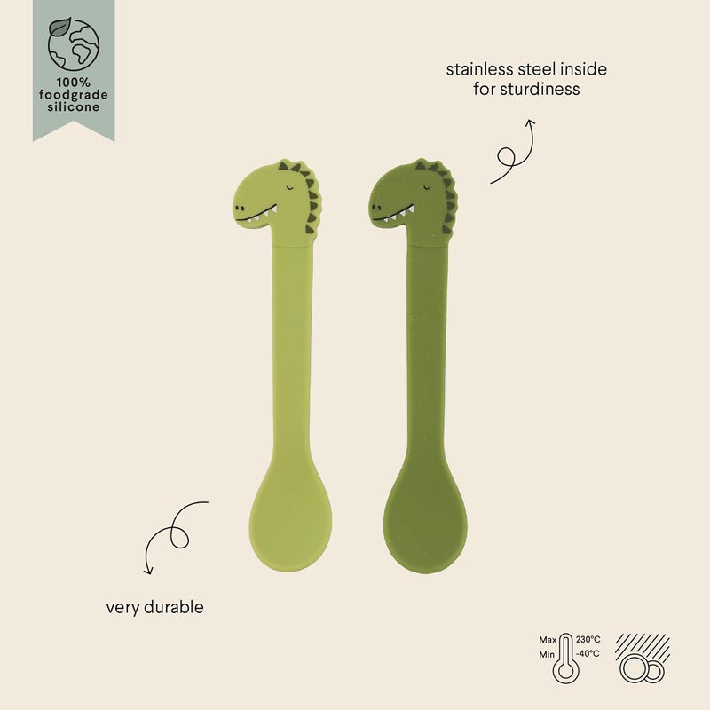 Trixie Silicone Spoon 2-Pack - Mr. Dino - Image 2