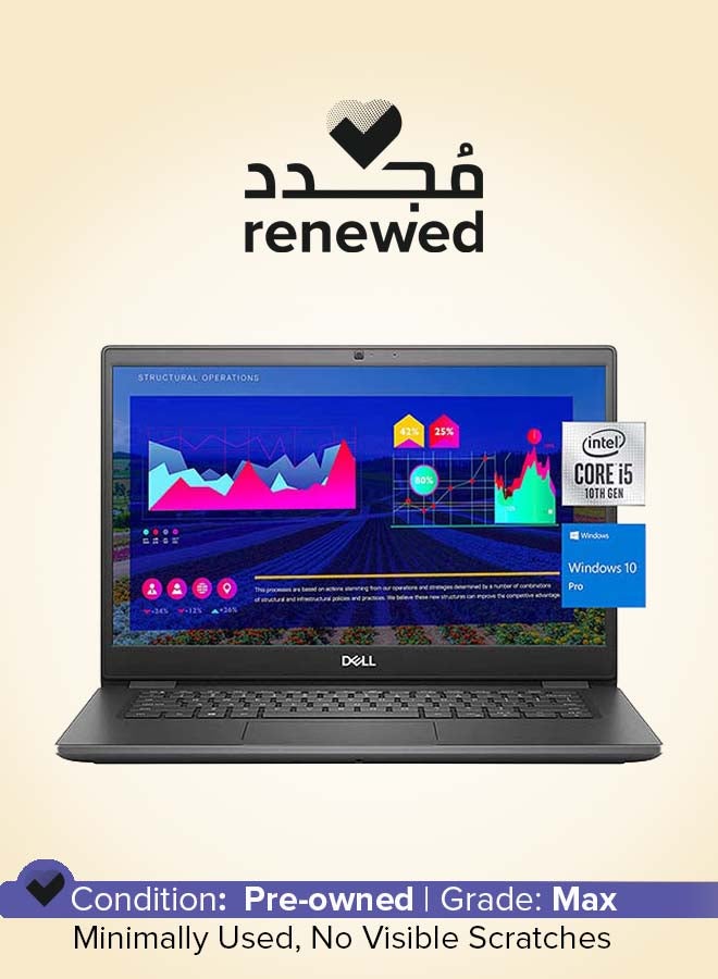 DELL Renewed - Latitude 3410 Laptop With 14-Inch HD Display,Core  i5-10210U/10th Gen/Quad Core/16GB RAM/512GB SSD/Intel UHD Graphics 620/Windows 10 Pro English Grey - Image 1