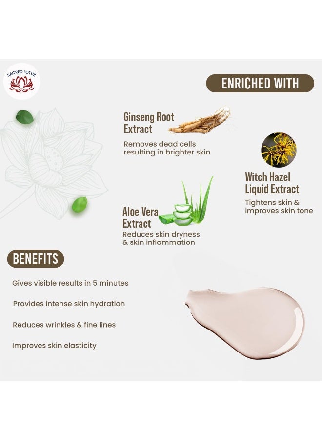 MITCHELL USA Lift & Firm Instant Face Tightening and Anti Aging Serum | Targets wrinkles | Helps lift and tighten skin | With Lotus Seed Extract, Hazel Liquid Extract & Vitamin E | For all skin types | 30ml - Image 2