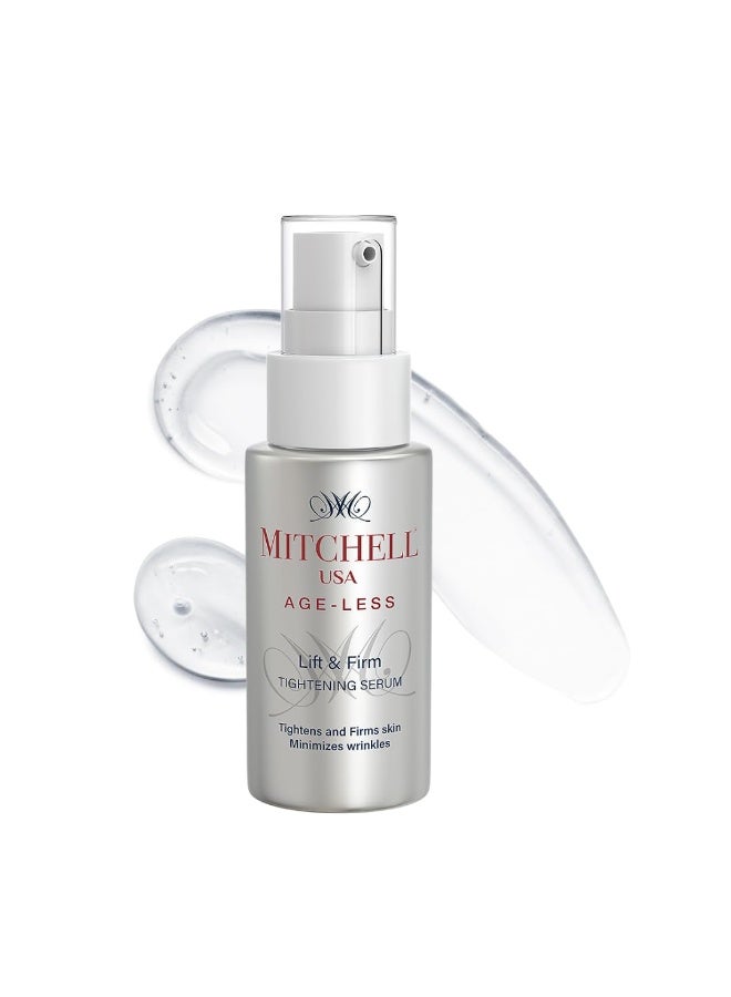 MITCHELL USA Lift & Firm Instant Face Tightening and Anti Aging Serum | Targets wrinkles | Helps lift and tighten skin | With Lotus Seed Extract, Hazel Liquid Extract & Vitamin E | For all skin types | 30ml - Image 1