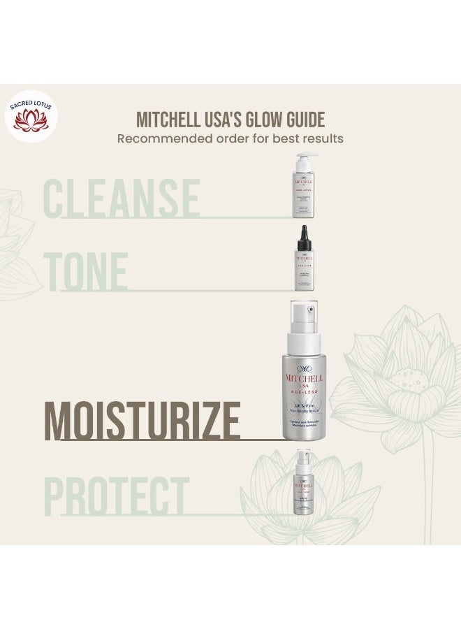 MITCHELL USA Lift & Firm Instant Face Tightening and Anti Aging Serum | Targets wrinkles | Helps lift and tighten skin | With Lotus Seed Extract, Hazel Liquid Extract & Vitamin E | For all skin types | 30ml - Image 4