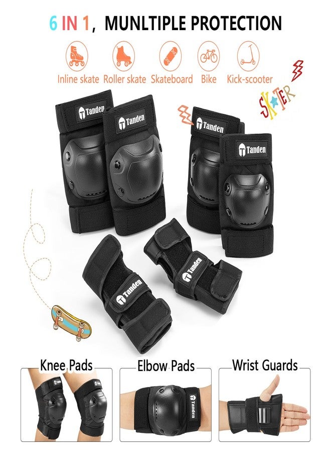 Tanden Skating Protective Gear Kids Knee Pads and Elbow Pads Set, Bike Knee Pads for Kids Wrist Guards for Roller Skating Toddler Knee and Elbow Pads - Image 3