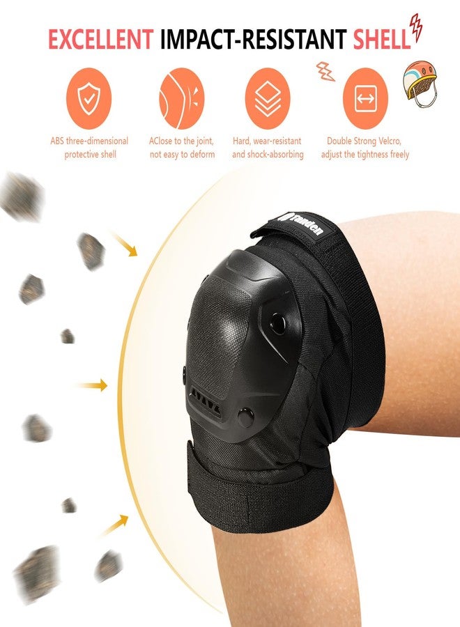 Tanden Skating Protective Gear Kids Knee Pads and Elbow Pads Set, Bike Knee Pads for Kids Wrist Guards for Roller Skating Toddler Knee and Elbow Pads - Image 4