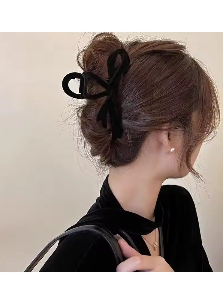 Goolsky Autumn and Winter Velvet Hair Clips New Women's Bow Hair Accessories Versatile Temperament High-end Shark Clips 2024 - Image 5