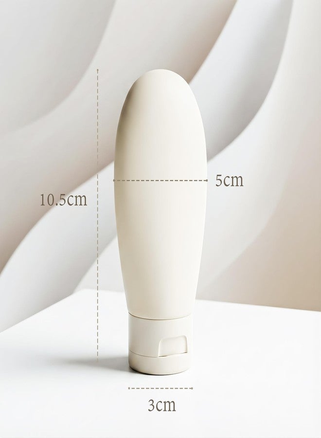 VERAT زجاجات سفر فيرات لمستحضرات التجميل، عبوات بلاستيكية قابلة لإعادة التعبئة مع غطاء، مجموعة زجاجات ضغط صغيرة مانعة للتسرب لمستحضرات التجميل (متعددة الألوان، 6 قطع) - Image 2