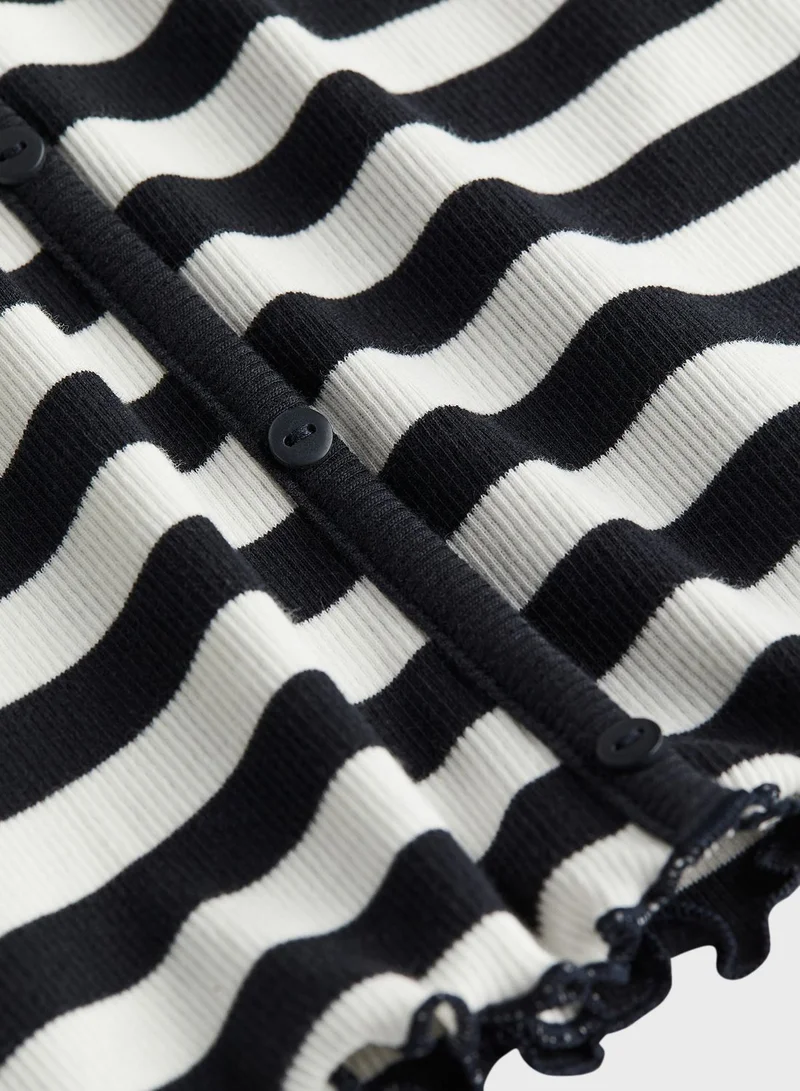 اتش اند ام Kids Striped V-Neck Top
