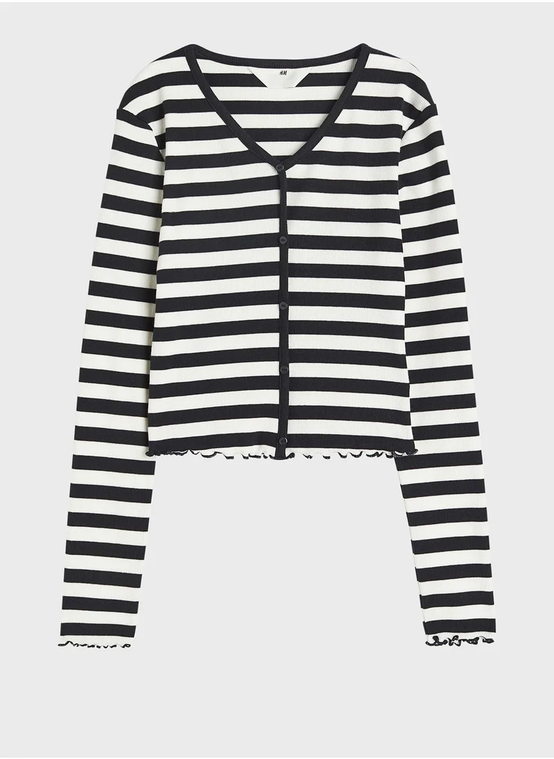 H&M Kids Striped V-Neck Top