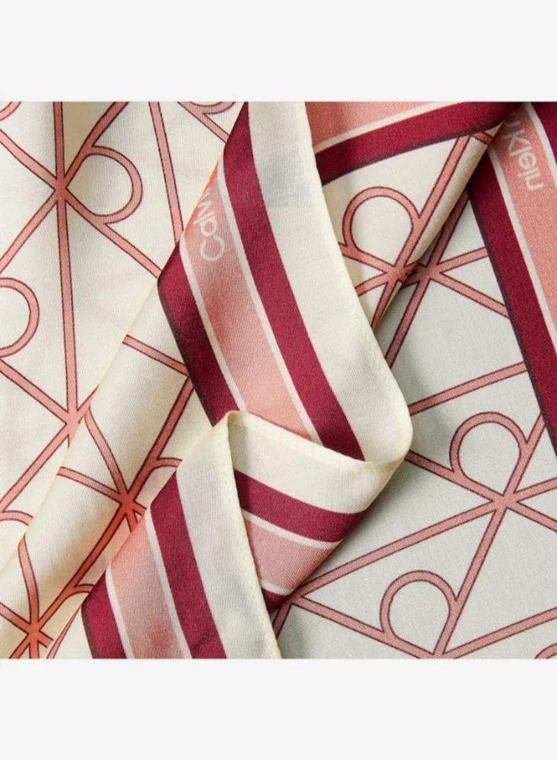 Calvin Klein CK Monogram Print Square Scarf