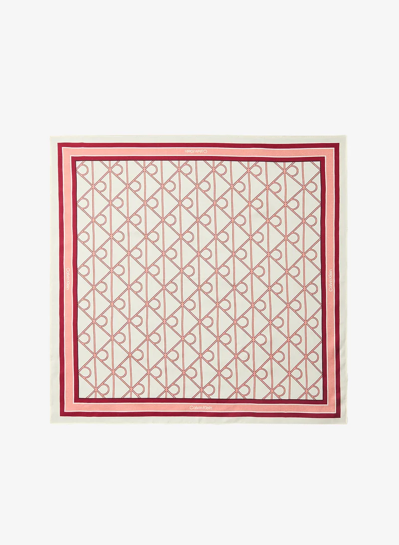 CK Monogram Print Square Scarf