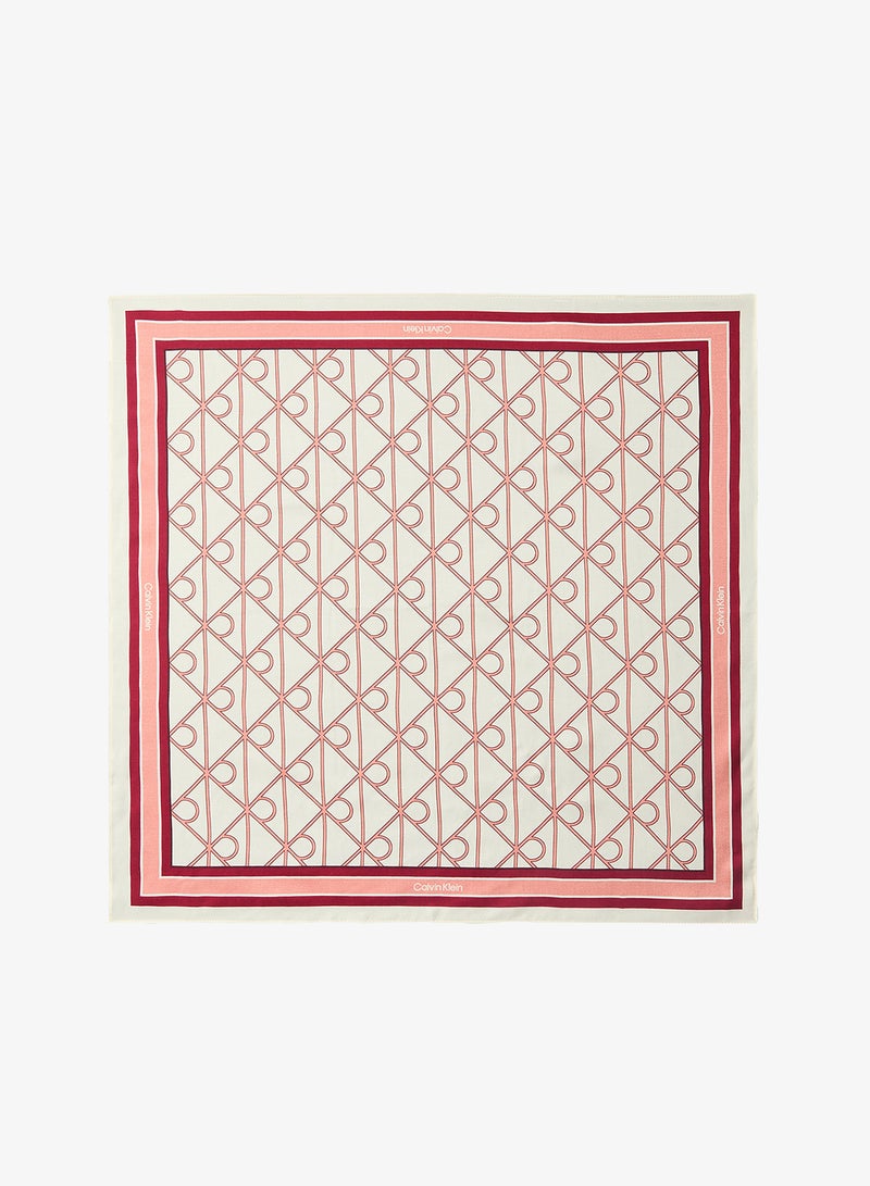 CALVIN KLEIN CK Monogram Print Square Scarf - Image 1