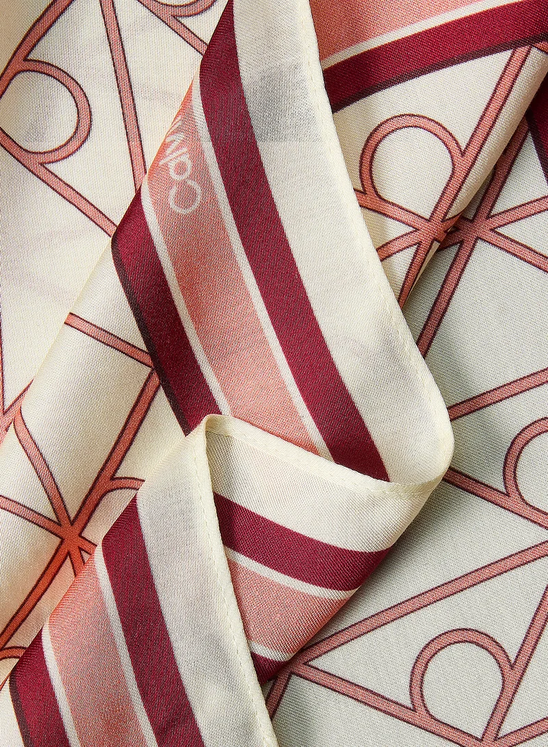 Calvin Klein Sunfruit Fun CK Monogram Print Square Scarf for Women | Best Price UAE