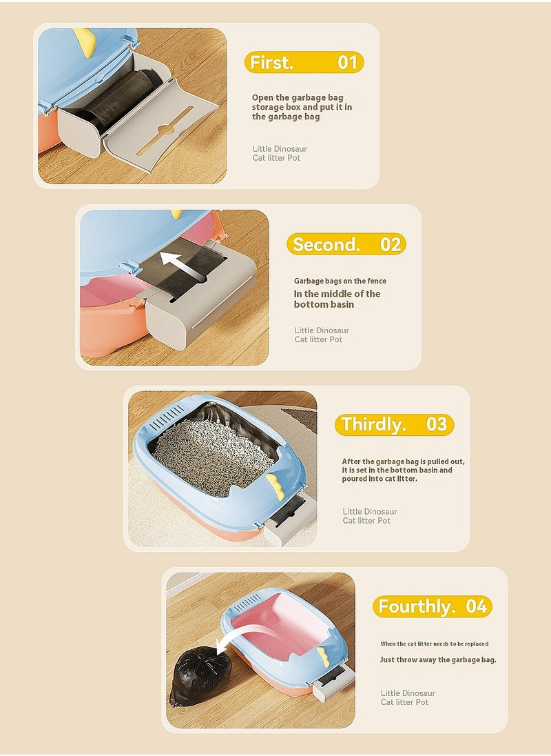Kidle - Cat Litter Tray Cat Litter Box Litter Basin for Cats - Image 1
