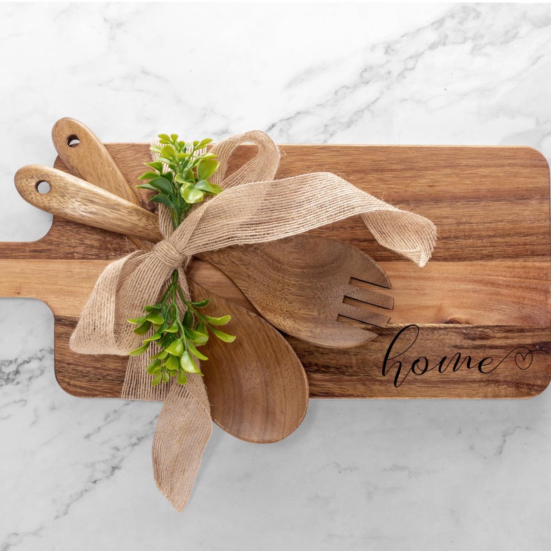 Anforsun Housewarming Gifts New Home, New Home Gift Idea, First Home Gift, Gift for Home, New House Warming Gift for Homeowner Kitchen Gifts Apartment Closing Gift for Clients, Wooden Cutting Boards Gift Set - Image 4