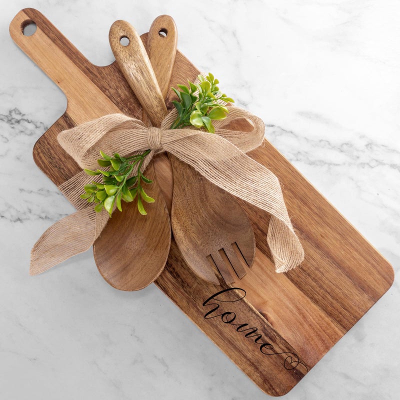 Anforsun Housewarming Gifts New Home, New Home Gift Idea, First Home Gift, Gift for Home, New House Warming Gift for Homeowner Kitchen Gifts Apartment Closing Gift for Clients, Wooden Cutting Boards Gift Set - Image 1