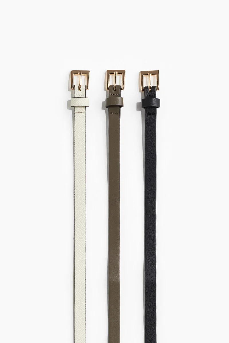 H&M 3-pack narrow belts