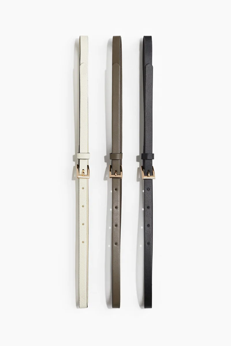 H&M 3-pack narrow belts
