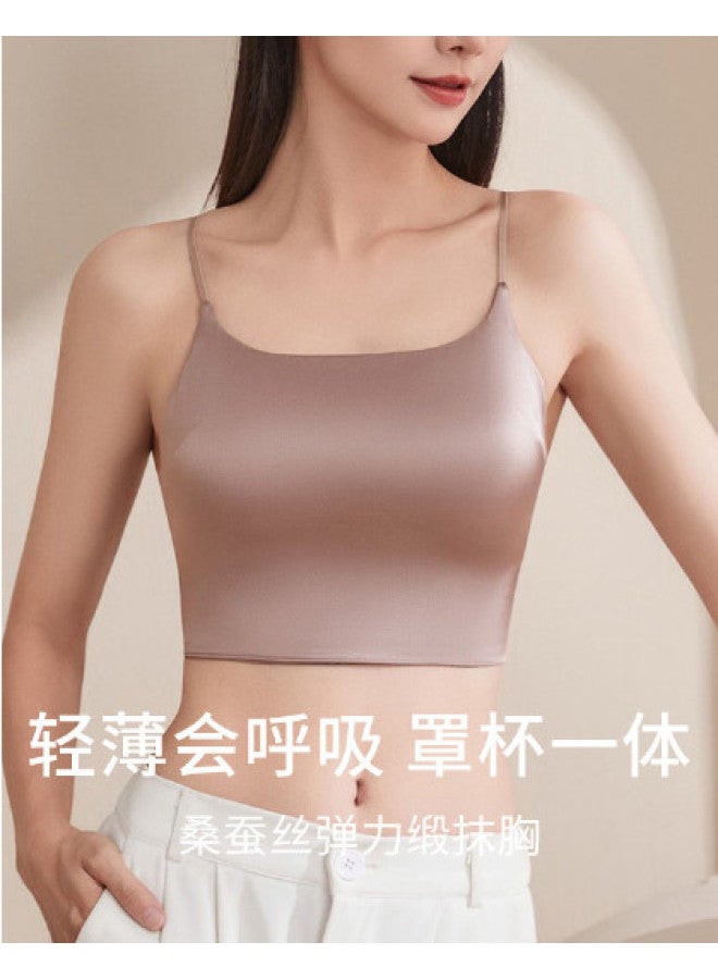 MEIBIAO Sleeveless Bralette Summer Seamless Wire-Free Slimming Comfortable Camisole Bustier - Image 1