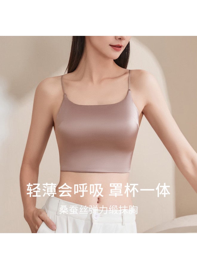 MEIBIAO Sleeveless Bralette Summer Seamless Wire-Free Slimming Comfortable Camisole Bustier - Image 2