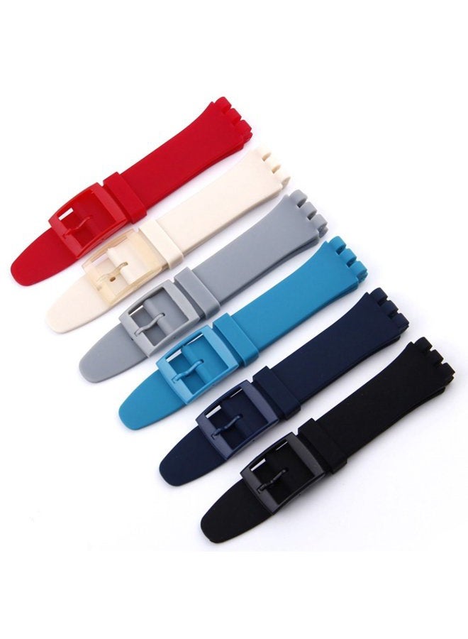GreenOlive OliBoPo Ultra-Thin Replacement Waterproof Silicone Rubber Watch Strap Watch Band for Swatch Skin Series - Image 3
