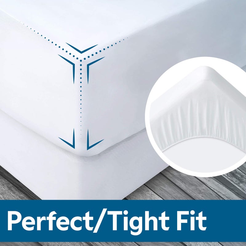 Guardmax Jersey Knitted Twin XL Size Mattress Protector - Waterproof & Dust Mite Proof Mattress Cover with Stretchable Pockets - Soft, Comfortable, & Noiseless Waterproof Fitted Sheet.(39 x 80 x 13) - Image 4