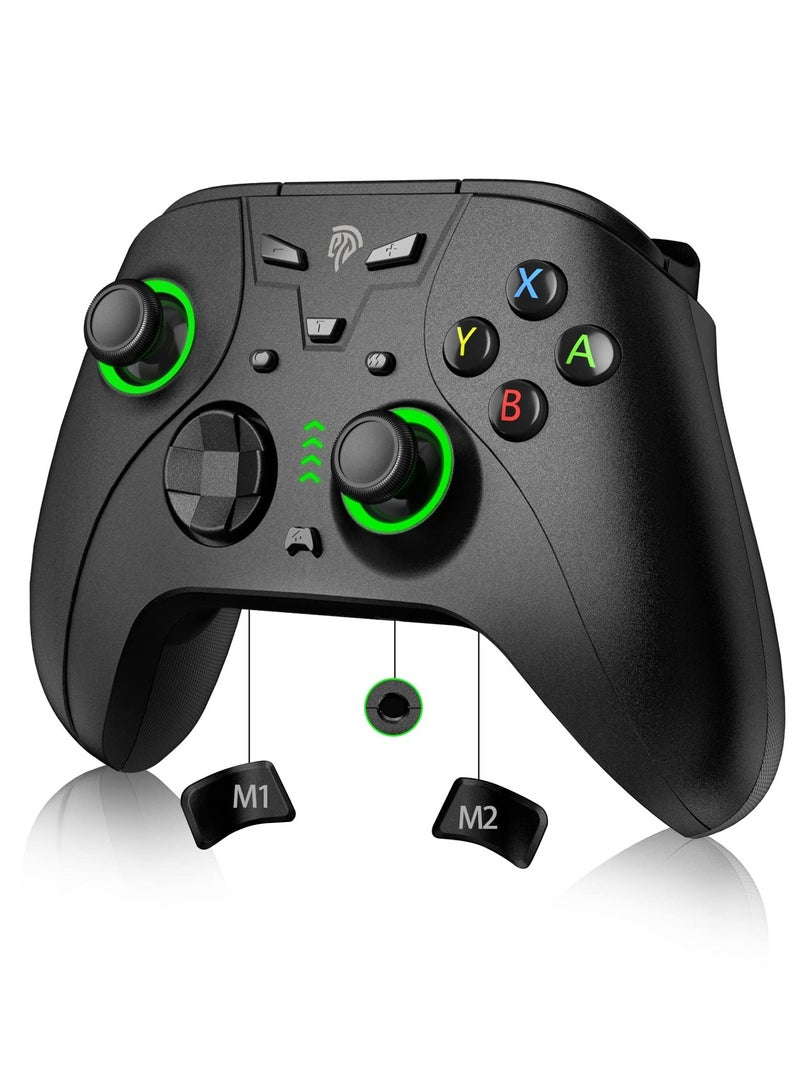 SOLARAE Wireless Switch Pro Controller for Nintendo Switch/Switch Lite/OLED - Features Programmable Buttons, Dual Vibration, Turbo Function, Green LED Light, Wake-Up Function, and Headphone Jack. - Image 1