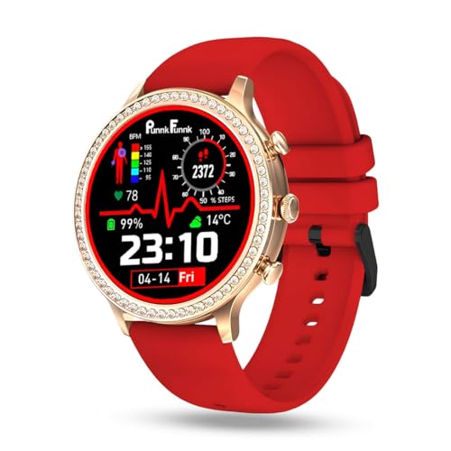 PunnkFunnk Genquella Smartwatch for Women with Bluetooth Calling, 1.69" HD Touchscreen, Heart Rate SpO2 Sleep Tracker, 100+ Sports Modes, IP67 Fitness Watch for Android iPhone(Red) - Image 1
