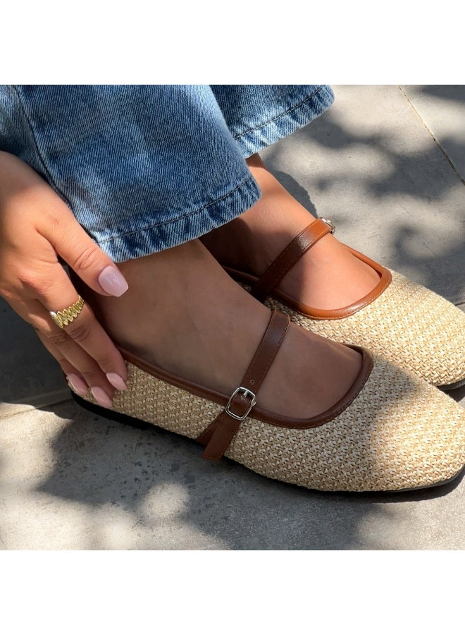 Pavo Beige Liza Ballerina - Image 4