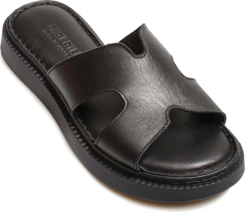 Fast Step Women Genuine Leather Comfortable Summer Casual Home Holiday Beach Slippers 621za858