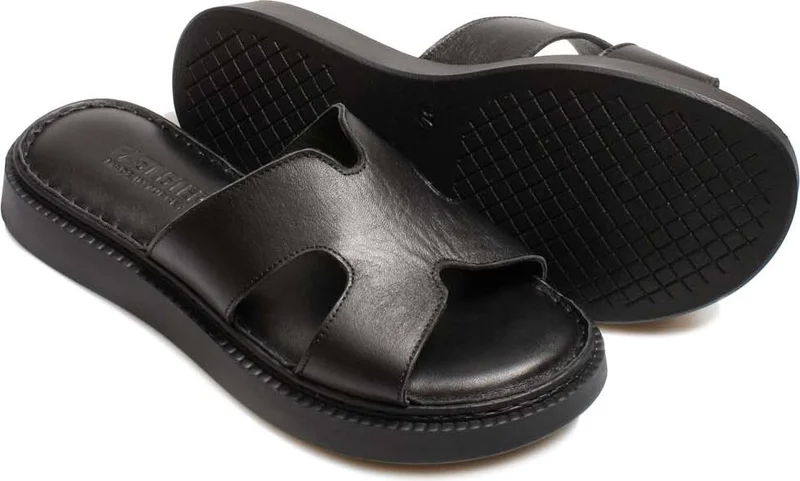 Fast Step Women Genuine Leather Comfortable Summer Casual Home Holiday Beach Slippers 621za858