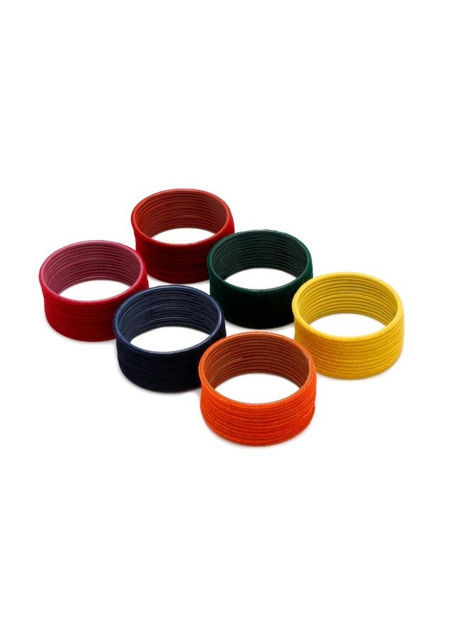 يو بيلا مجموعة أساور متعددة الألوان للنساء من YouBella Jewellery مكونة من 144 سوارًا للنساء والفتيات (2.6) - Image 3