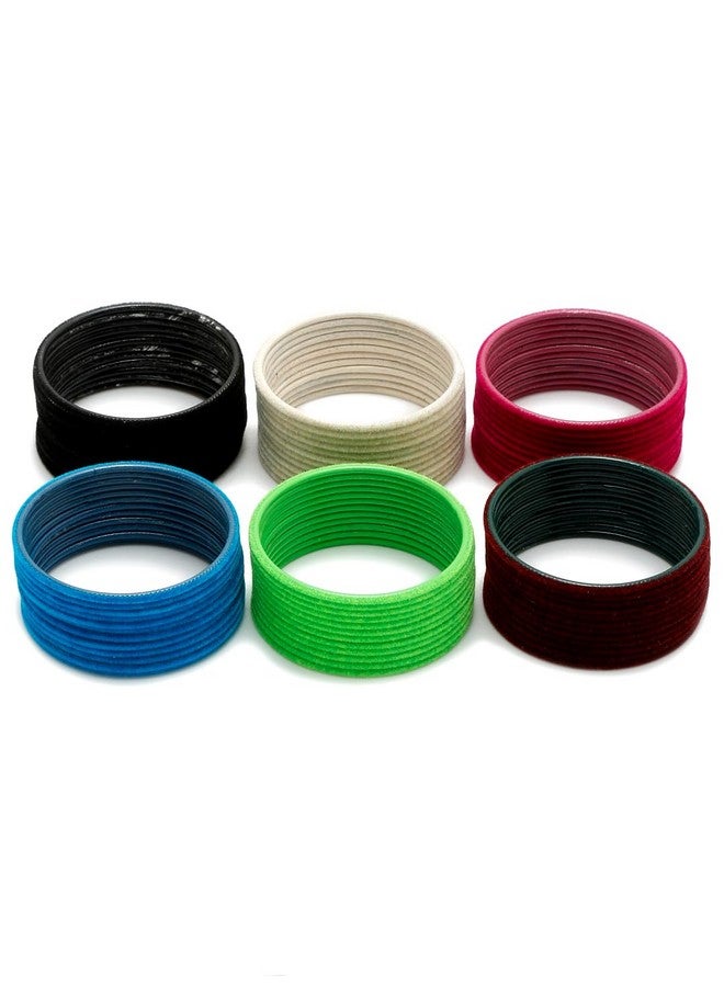 يو بيلا مجموعة أساور متعددة الألوان للنساء من YouBella Jewellery مكونة من 144 سوارًا للنساء والفتيات (2.6) - Image 5