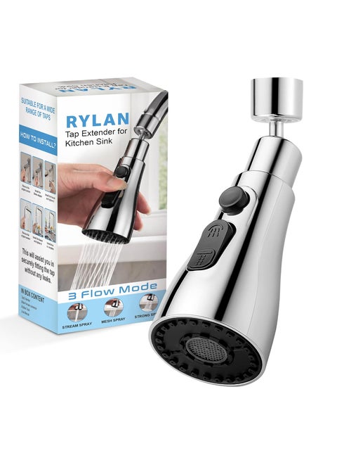 Tap Extender for Kitchen Sink Flexible Faucet with Tap Extension for Convenient Use Upgrade Your Kitchen Sink with Flexible Tap for Easy Access 1 Year Warranty