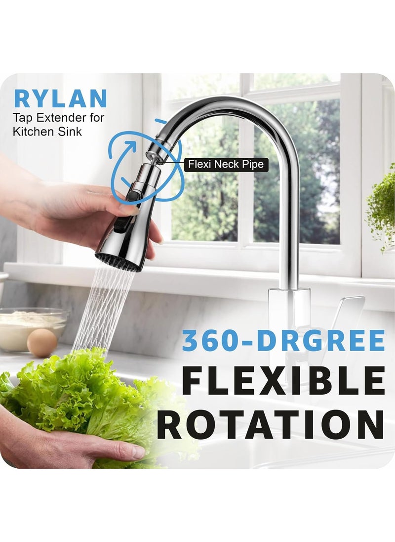 Tap Extender for Kitchen Sink Flexible Faucet with Tap Extension for Convenient Use Upgrade Your Kitchen Sink with Flexible Tap for Easy Access 1 Year Warranty