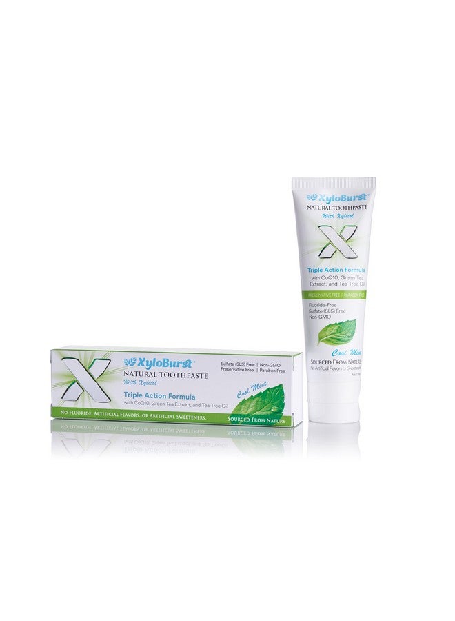 Xyloburst Natural Fluoridefree Xylitol Premium Toothpaste With Xylitol And Coq10 Cool Mintslsfree Paraben Free Cruelty Free 4 Ounce Tube Made In The Usa (1 Tube) - Image 1