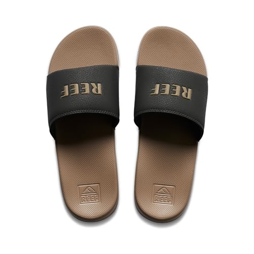 Reef One Slide Mens Sandal, Lightweight & Water Friendly, Black/Fossil, 11 - Image 5