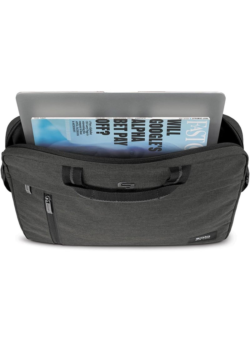 Solo Solo New York Rivington Slim Briefcase Gray Fits up to 156 Laptop  - Image 5
