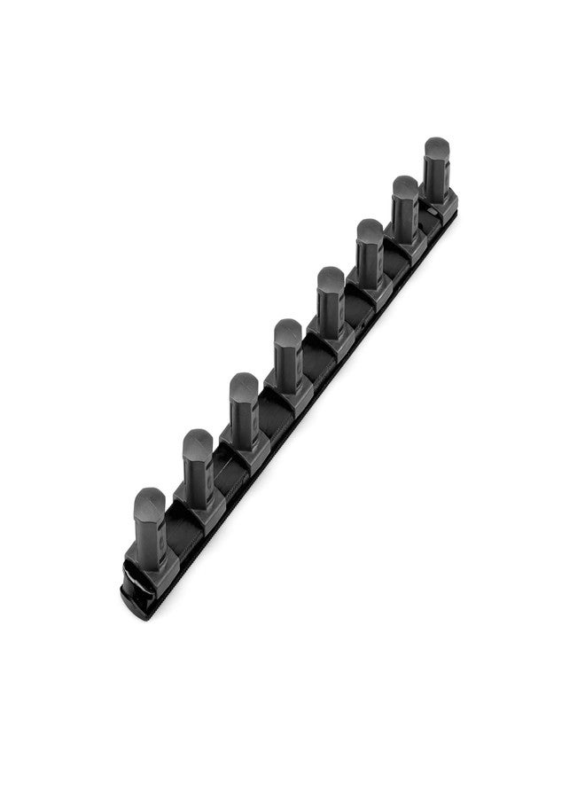 TEKTON 3/4 Inch Drive x 13 Inch Socket Rail, 8 Clips (Black) | OSR32208 | Made in USA - Image 1