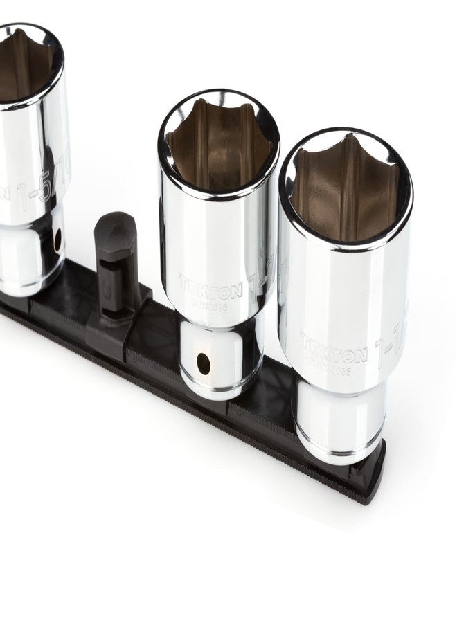 TEKTON 3/4 Inch Drive x 13 Inch Socket Rail, 8 Clips (Black) | OSR32208 | Made in USA - Image 3