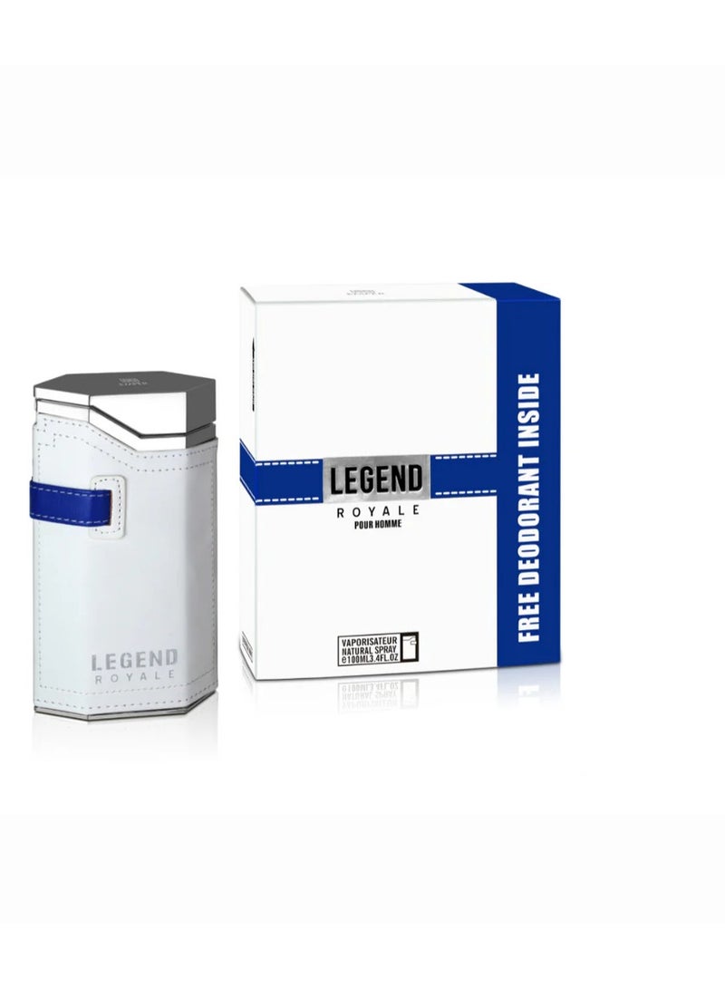 امبر طقم هدايا ليجند رويال مكون من ( او دي تواليت 100مللي - سبراي بيرفيوم 200مللي) رجالي - Image 3
