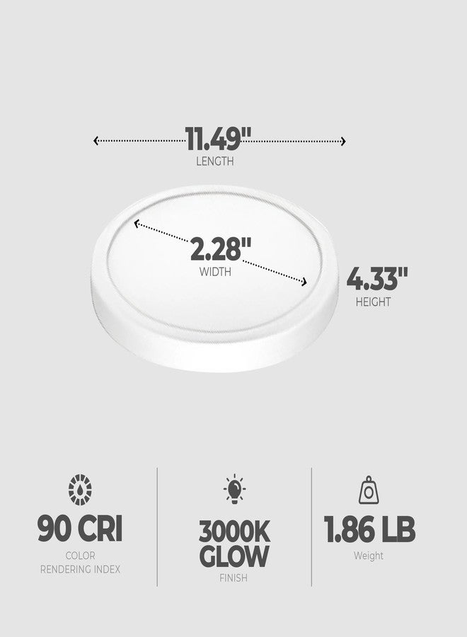 جي إي مصابيح GE Lighting LED رفيعة على شكل قرص، تعمل باللمس، لون أبيض دافئ، 3 بوصات (عبوة من 3 قطع) - Image 3