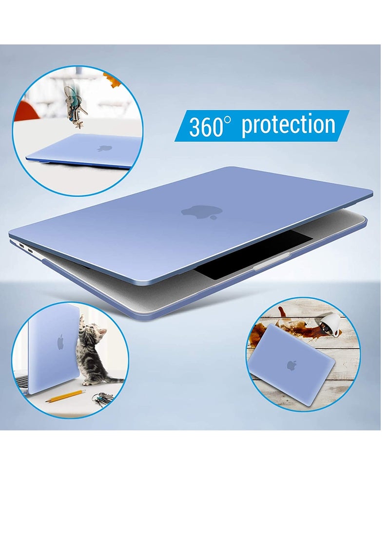 آي بينزر - IBENZER متوافق مع 2023 2022 M2 MacBook Pro 13 بوصة جراب 2021-2016 M1 A2338 A2289 A2251 A2159 A1989 A1706 A1708 ، حافظة صلبة وغطاء لوحة مفاتيح لماك برو 13 ، أزرق سيرينيتي ، T13SRL + 1A - Image 1