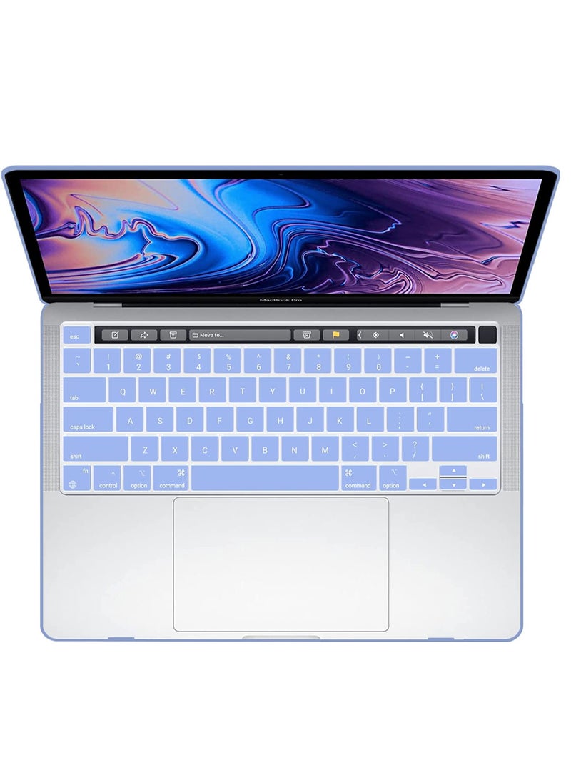 آي بينزر - IBENZER متوافق مع 2023 2022 M2 MacBook Pro 13 بوصة جراب 2021-2016 M1 A2338 A2289 A2251 A2159 A1989 A1706 A1708 ، حافظة صلبة وغطاء لوحة مفاتيح لماك برو 13 ، أزرق سيرينيتي ، T13SRL + 1A - Image 1