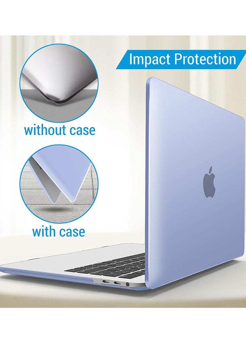 iBenzer IBENZER Compatible with 2023 2022 M2 MacBook Pro 13 Inch Case 2021-2016 M1 A2338 A2289 A2251 A2159 A1989 A1706 A1708, Hard Shell Case & Keyboard Cover for Mac Pro 13, Serenity Blue,T13SRL+1A  - Image 3