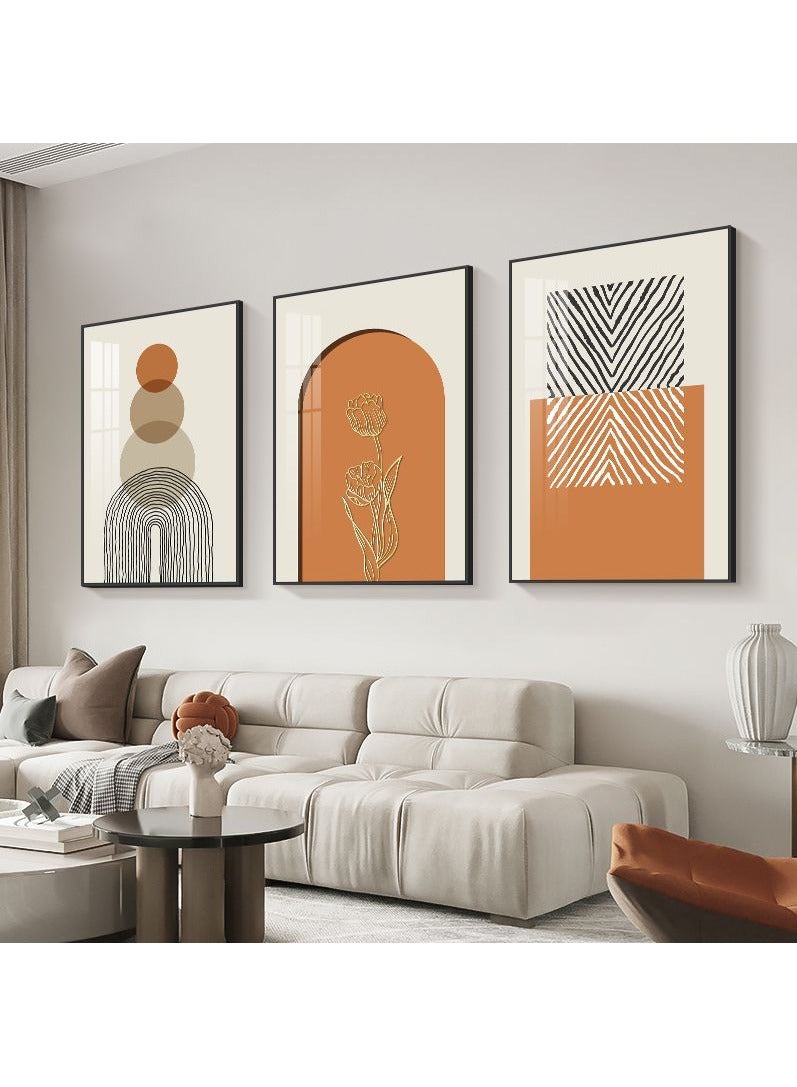 FASHION HOME 3 قطع من فن الجدران بأسلوب ساطع ديكور مينيمالي حديث مطبوعات قماشية ملصقات صور لوحات مؤطرة زينة - Image 4