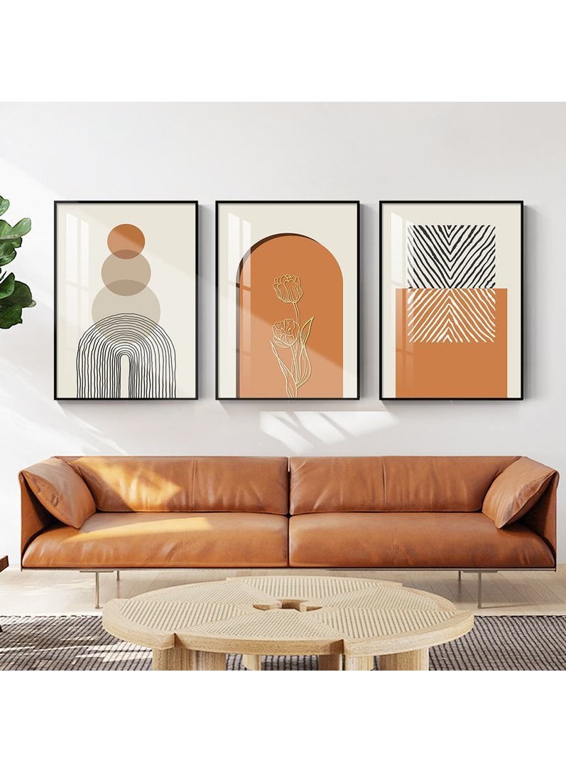 FASHION HOME 3 قطع من فن الجدران بأسلوب ساطع ديكور مينيمالي حديث مطبوعات قماشية ملصقات صور لوحات مؤطرة زينة - Image 3
