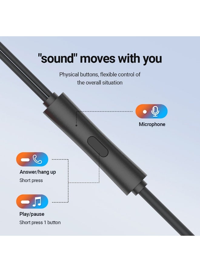 Celebrat D14 Type-C Wired Earphones with Metal Shell , High Quality Stereo Sound, 14mm Dynamic Driver, HD Calling, Tangle Free Cable , Premium Music Headset for All Type-C Devices - Red - Image 5